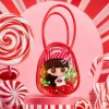 Red transparent small bag cartoon girl hair band set, cute girl headwear storage combination Specification image